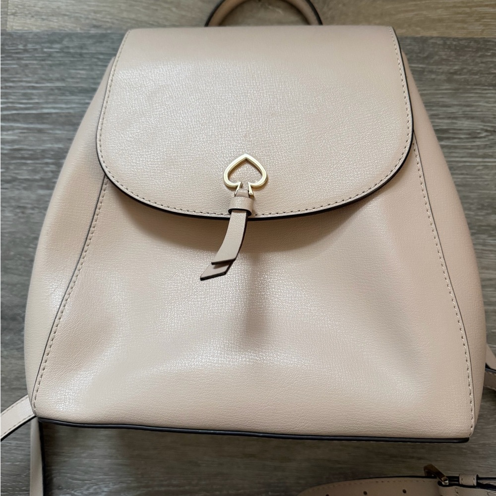 Kate Spade Tan  Adel Medium Flap Backpack